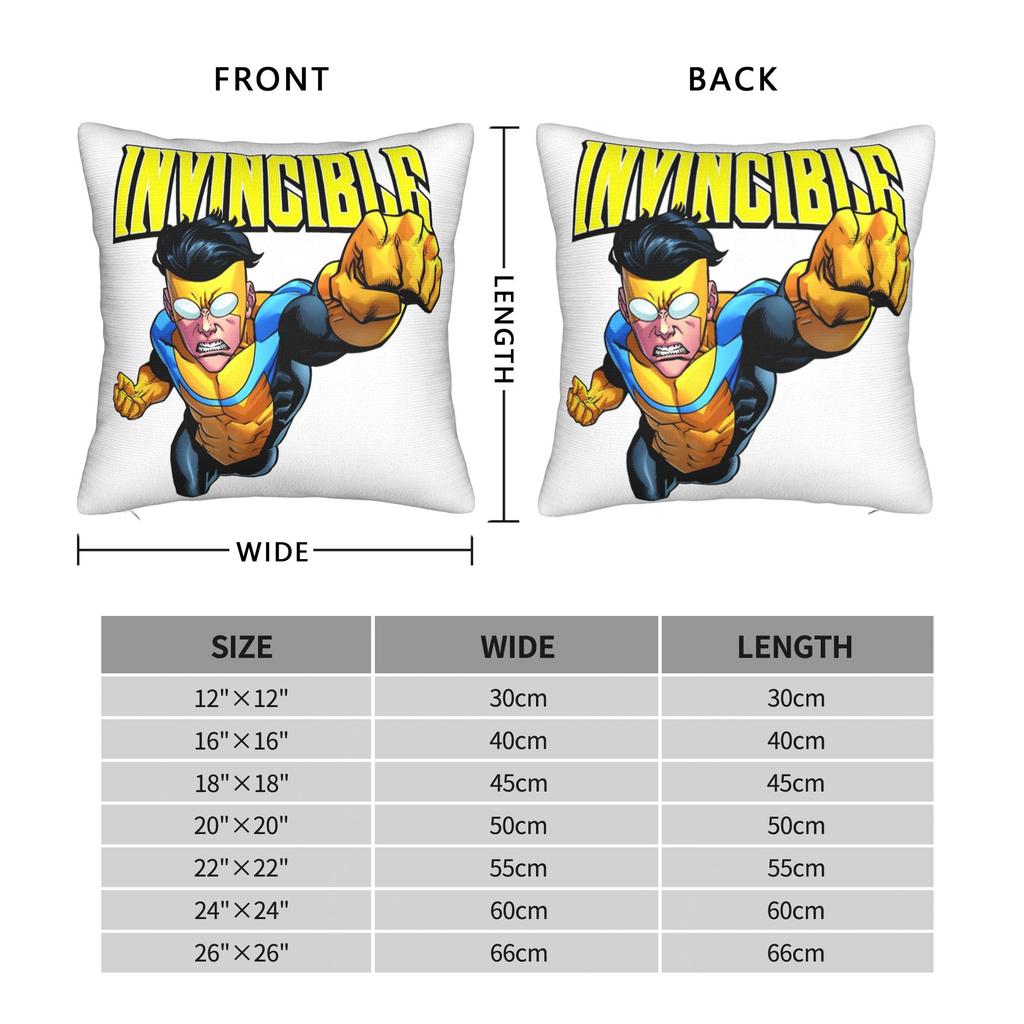 Invincible Comic Anime Pillowcase Soft Polyester Cushion Cover Decorative Pillow Case Cover Seat Zippered 40*40Cm