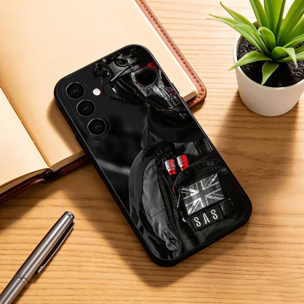 COD C-call Of D-duty G-Ghost Phone Case Black Silicone Soft For Samsung Galaxy A73,A72,A71,A70,A53,A52,A51