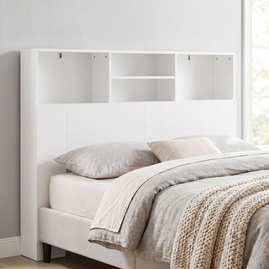 Bed Headboard 140 Cm With Storage White Bed Headboard