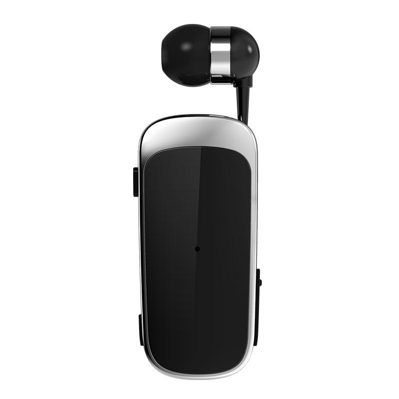 Bluetooth Wired Headset with Ultra-Long Battery, Single Ear, In-Ear Design, Vibration Alert, and Retractable for Business Calls.