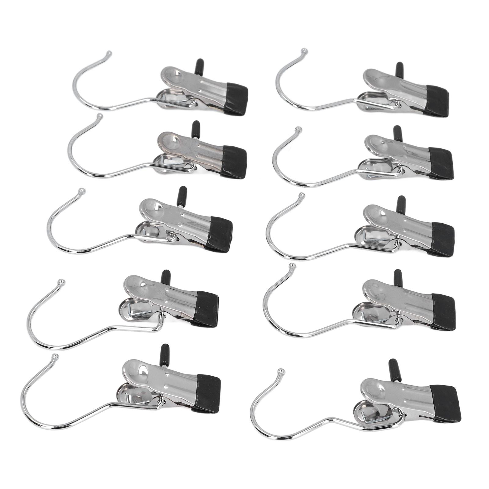 

10 шт. Зажим-вешалка с коротким хвостом из нержавеющей стали, сверхпрочный, многофункциональный, для подвешивания файлов, одежды, носков