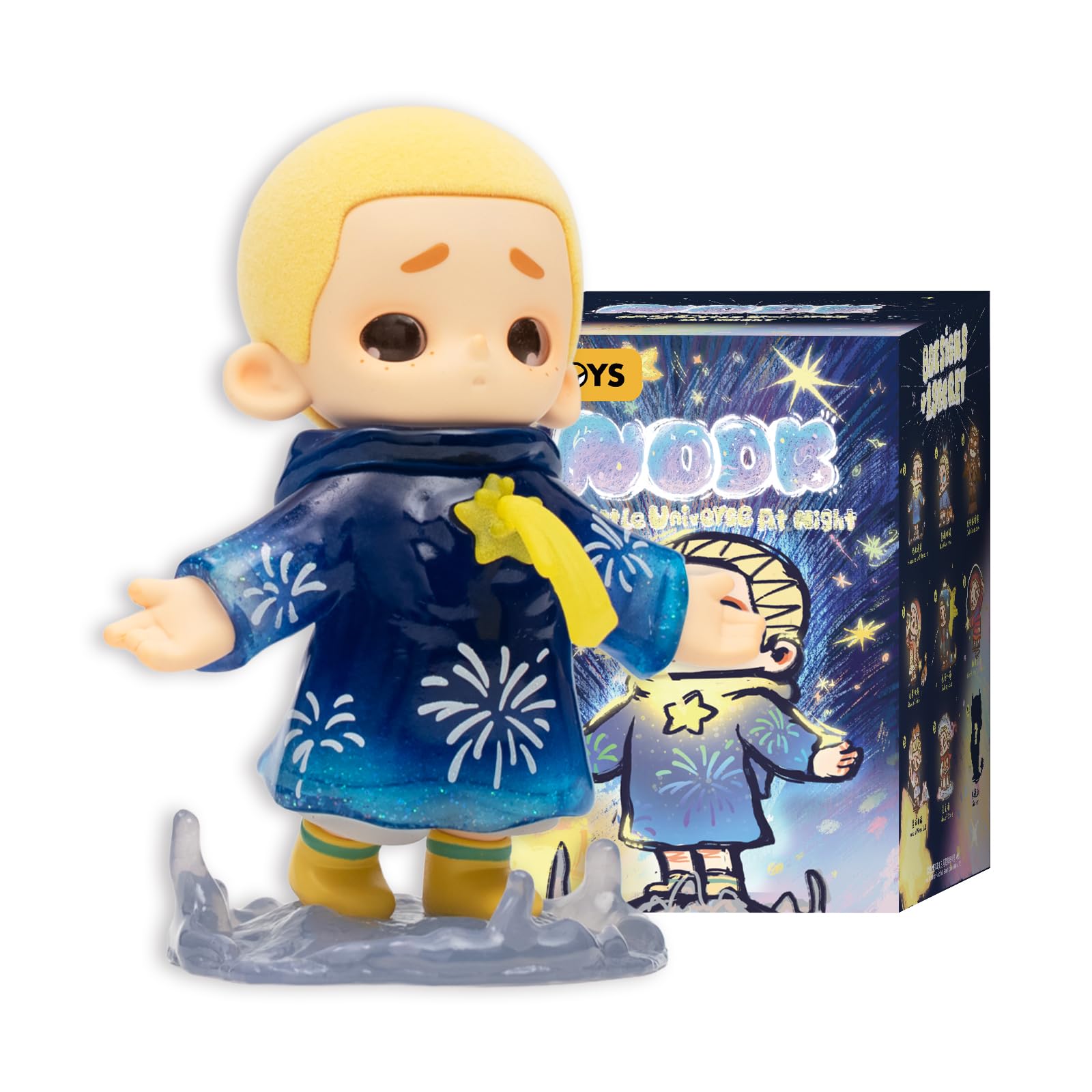 52TOYS BLINDBOX NOOK Серия «Моя маленькая вселенная ночью» Фигурка-сюрприз из непрозрачной упаковки, Коллекционная игрушка Гачапон, Предварительно окрашенная, Идеально для коллекционеров, Дней рождения,