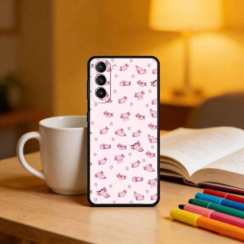 C-Cute A-Axolotl Case for Samsung Galaxy S21 S25 FE S24 S23 Ultra S20 S9 S22 Plus S10 TPU Cover