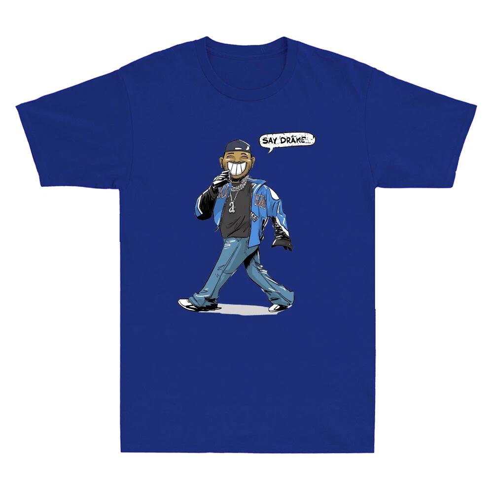 Say DR.AK.E Funny Cartoon Meme Humor Quote Vintage Men s Short Sleeve T-Shirt 4XL