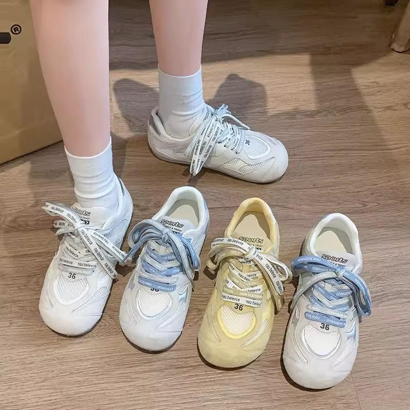 Summer New Platform Shoes Women's Breathable Mesh with Skirt Board Shoes
