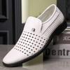 Luxury Summer New High Quality Business Casual Leather Shoes Breathable Hollow Soft Sole Anti Slip Sandalia Masculina Sneaker