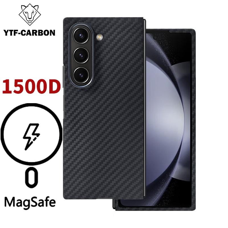 YTF dla Samsung Galaxy Z Fold 7 Etui z włókna węglowego aramidowego Pokrowiec Kevlar Ultra-cienki Fold6 Lekkie Etui ochronne Etui W26
