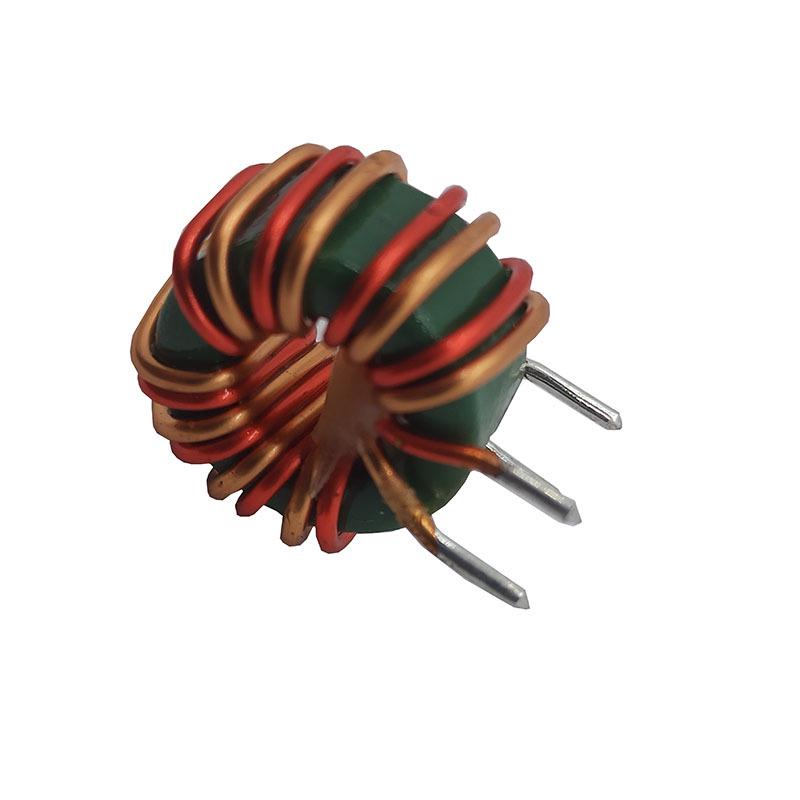 Red Core Ring Common Mode Inductor T14*8*7 1.0, Wire Parallel 9TS, 500uH 8A Ferrite Core Coil.