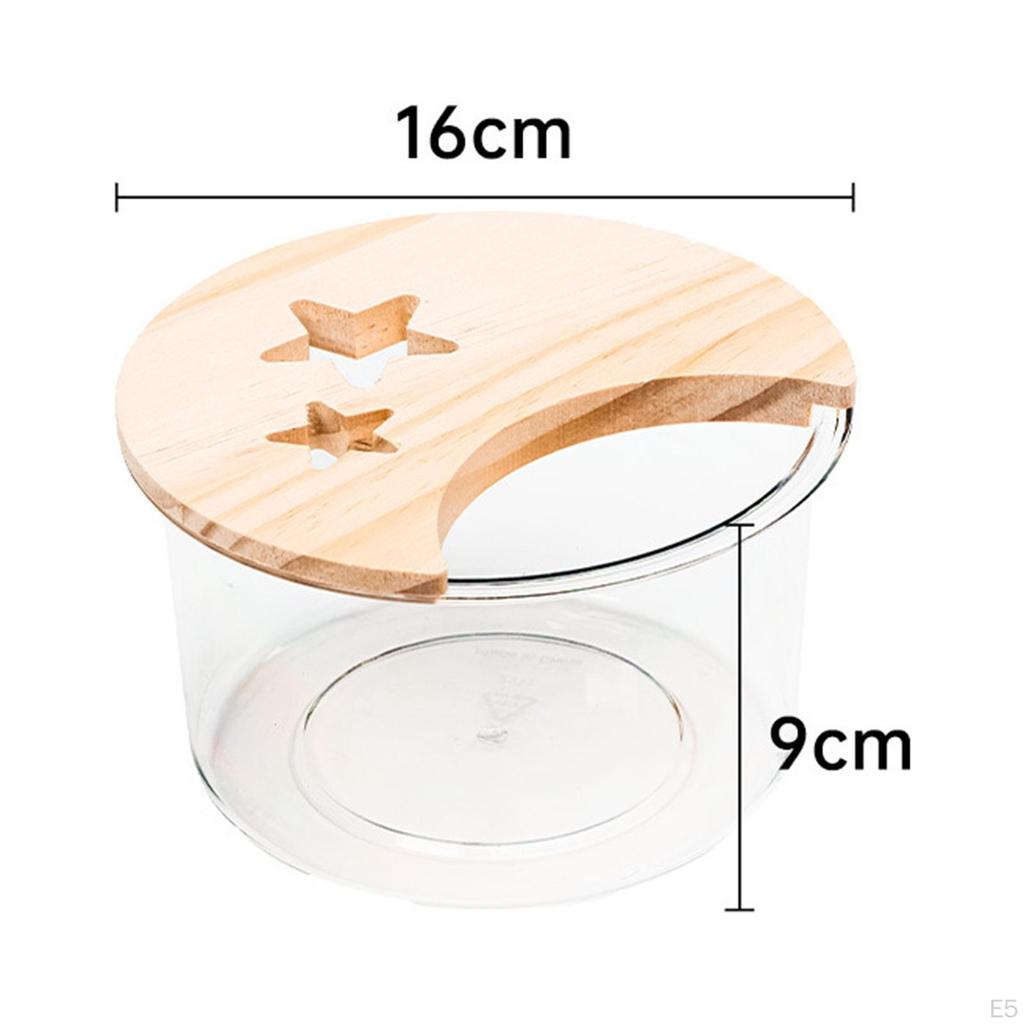 Hamster Sand Bath Box Bathtub Clear Habitat Decoration Cage Accessory Pet Toilet Digging