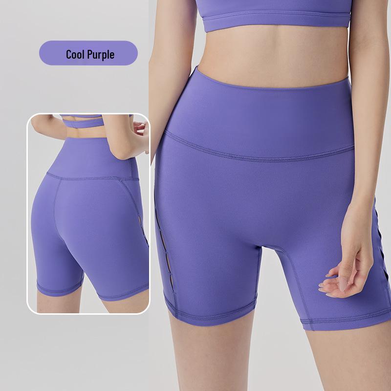 

Women s High Waist Yoga Shorts with Back Pocket and Antibacterial Crotch Large