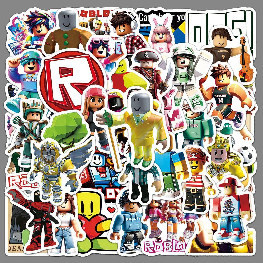 50 Roblox Cartoon Character Stickers for Decor: Fridge, Suitcase, & More