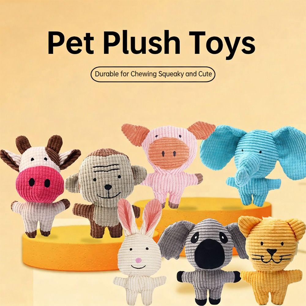 Portable Sounding Doll Dogs Toy Interactive Tooth Cleaning Cats Toy Cartoon Soft Squeaky Toy