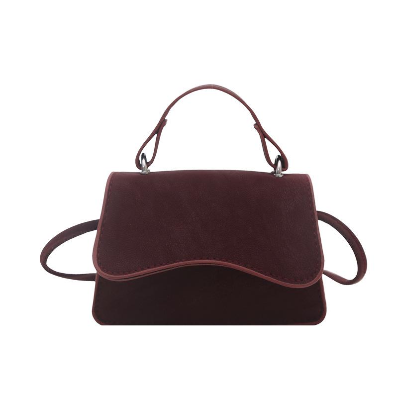 Retro lässige Pendlertasche Frühling neue Mode Textur einfarbig tragbar Schulter Crossbody kleine quadratische Tasche