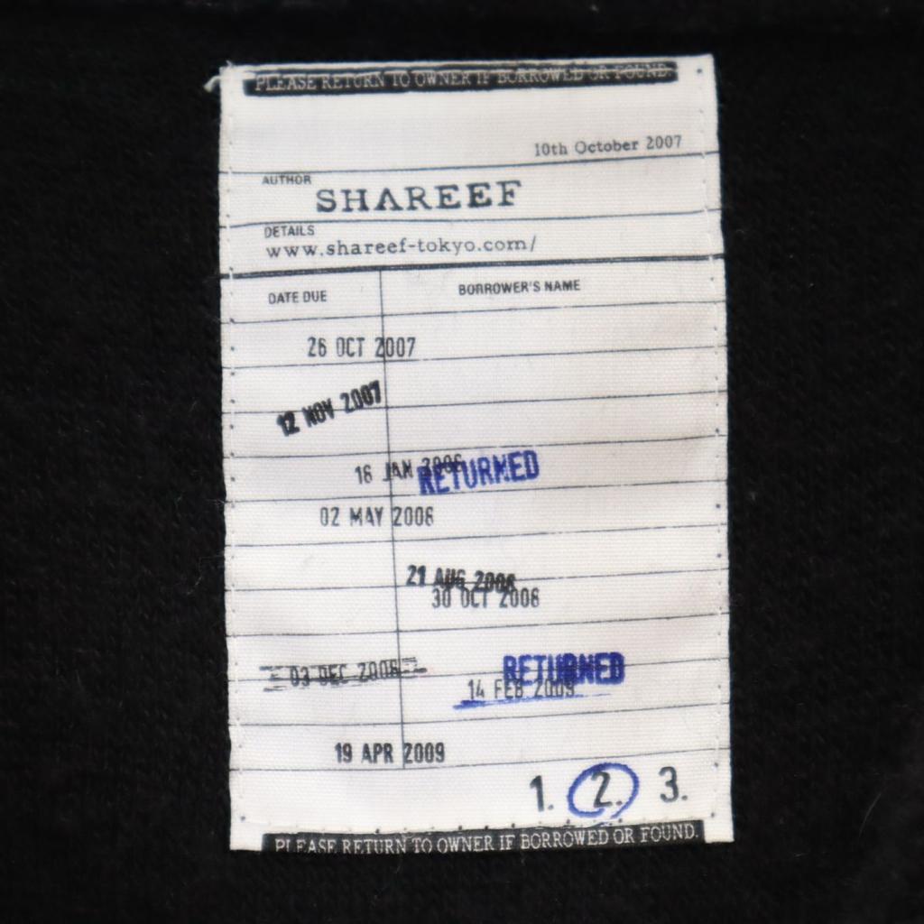 SHAREEF Long sleeve Wool Blend Knit Parker 2 Black series Men's Used