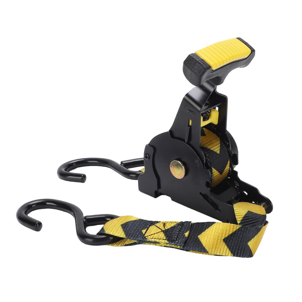 Retractable Ratchet Strap, 3.3-Meter 680KG Break Strength Auto Self-Retracting Tie Down Strap for Motorcycle, Outdoor Gear