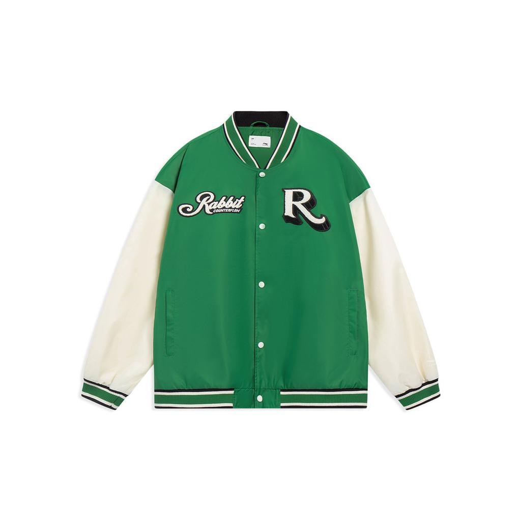 Li-Ning Trace Series Quirky Fortune Cartoon Rabbit Print Casual Jacket Unisex Jackets Leaf-Green AJDT491-1