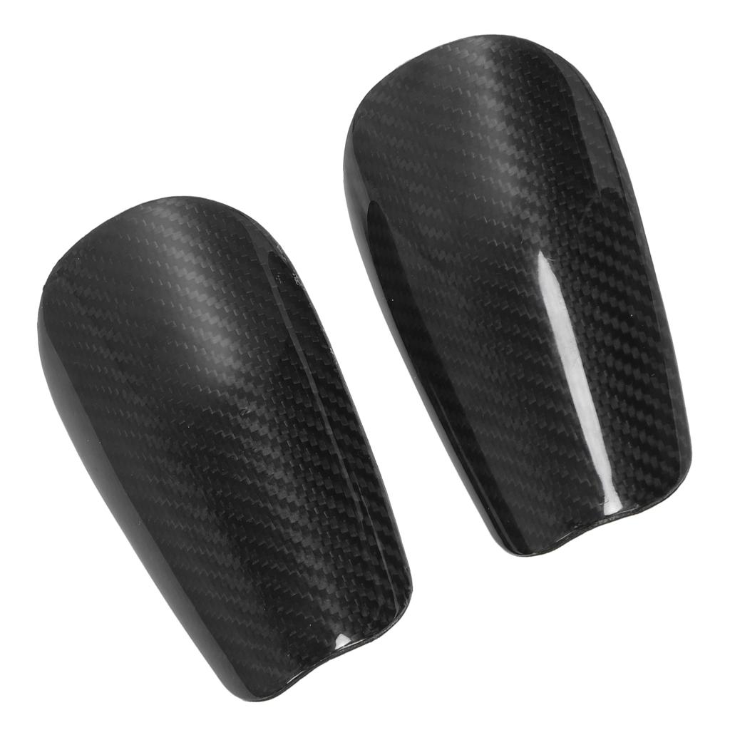 2 Pcs Soccer Shin Guard Super Lightweight High Strength Carbon Fiber EVA Foam Cushioning Football Shin Pad Black