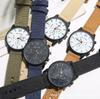 Men's Rainbow Canvas Strap Ultra-thin Double Hand Quartz Watch - Creative, Fashionable, and Popular Design