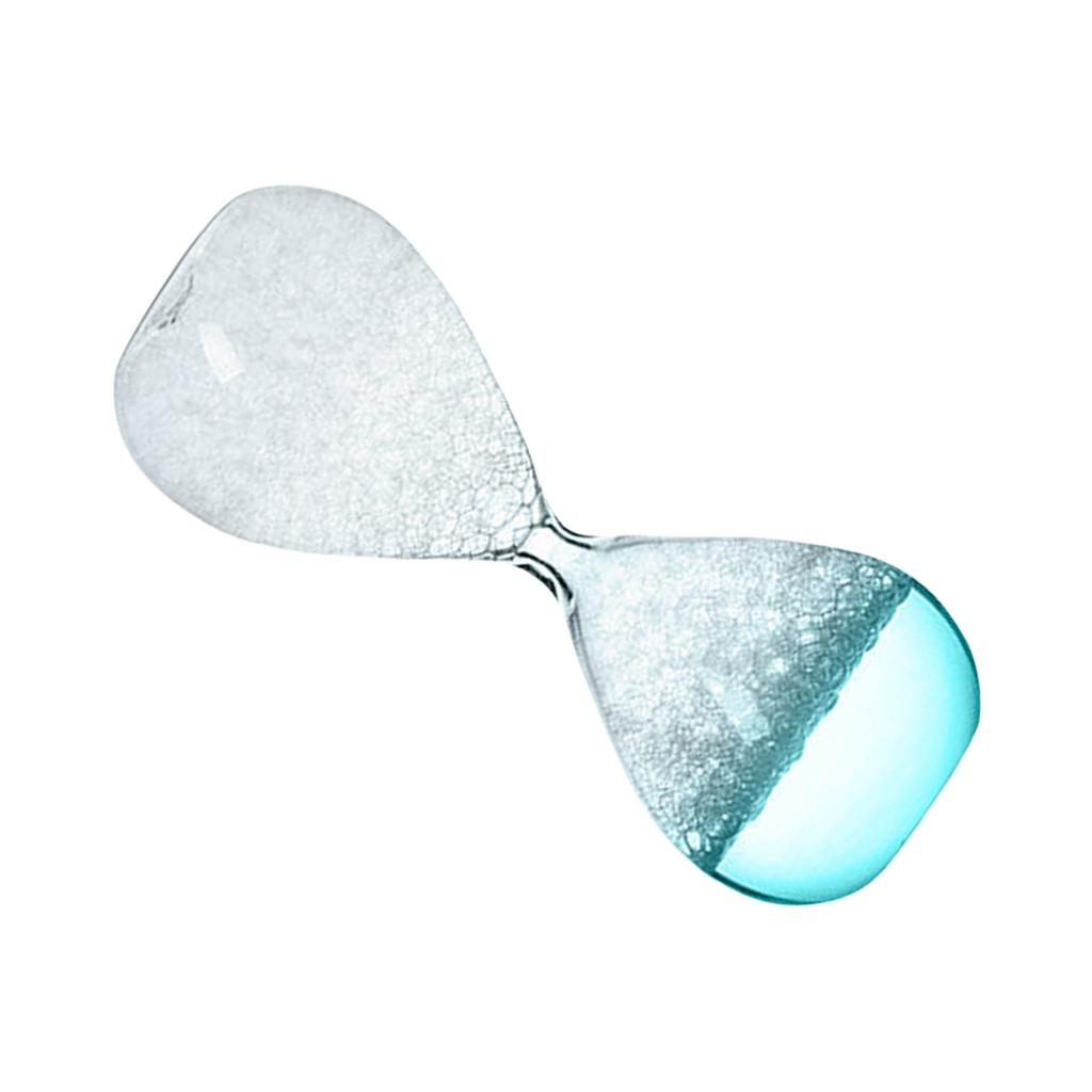 Elegant Glass Hourglass with Flowing Bubbles Nighttime Glow Decorative Timer for Living Room