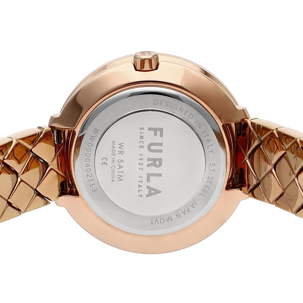 Watch FURLA ESSENTIAL White Dial Stainless Steel Quartz 30MM Watch Jewelry Accessory WW00004021L3 Rose Gold [FURLA] Women's