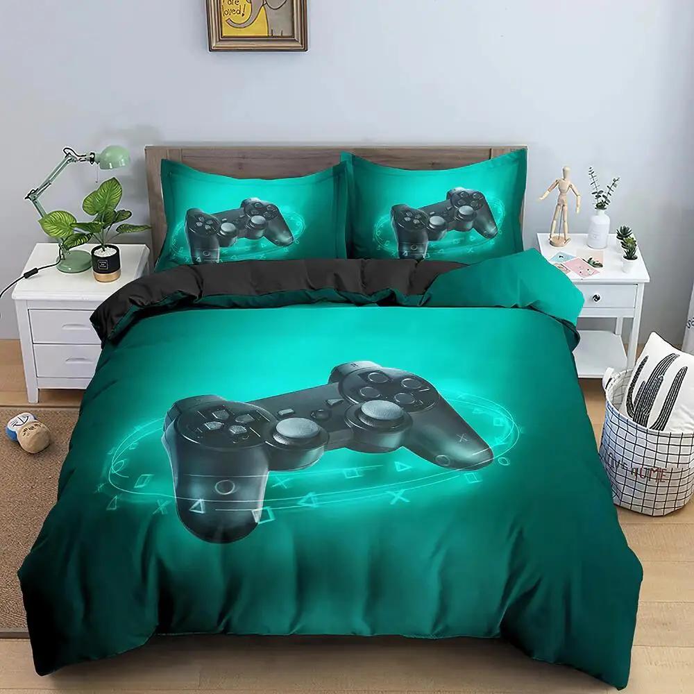 Copripiumino Fashion Gamer 2/3 Pezzi Set Biancheria da Letto Misura King Queen Singolo Bambini Ragazzi Ragazze Gioco Morbido 2/3 pezzi Copripiumino in Poliestere