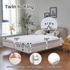 3-in-1 Bed Bridge Twin to King with Fitted Sheet|Split King Gap Filler for Adjustable Bed| 78"x 75"|White (Patent Licensing)