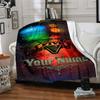 Gta Personalized Text Blanket Multi-purpose Customizable Blanket Warmthful Decor for Office Chair Bedding Livingroom Seaside Ideal for All Seasons