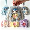 Uroczy Długouchy Króliczek Pluszowy Breloczek Puszysty Słodki Królik Winylowa Lalka Wiszący Wisiorek Dekoracja Plecak Dziewczyny Kawaii Prezent