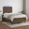 VidaXL Slat Bed Base with Mattress and LEDs, Upholstered Bed, Double Bed, Adult Bedroom Interior Bed, 3134944