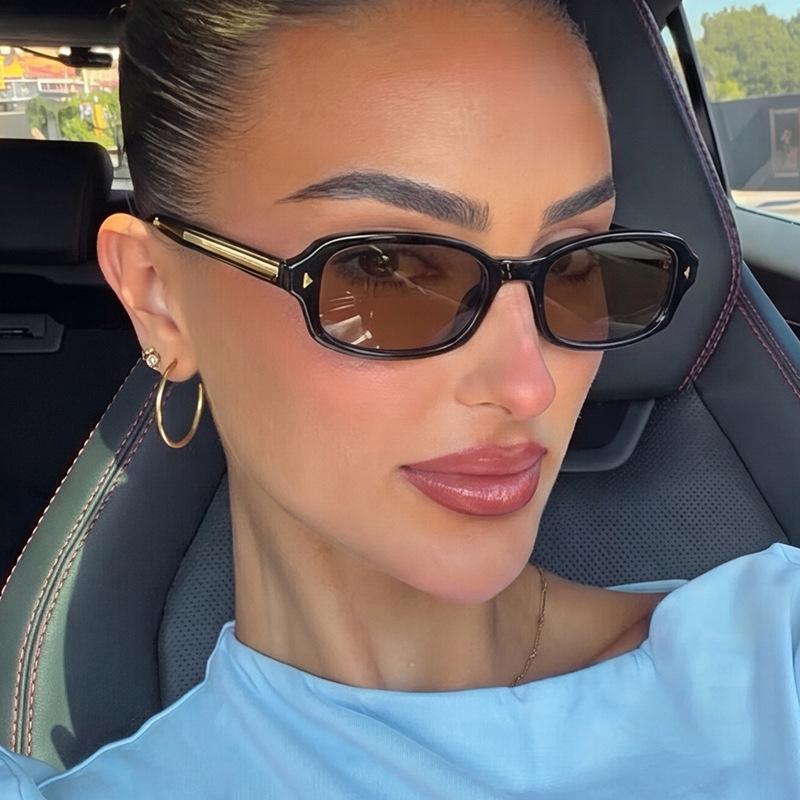 Square arrow rice nail sunglasses, new European and American small frame sunglasses, personalized fashion sunglasses, advanced sense