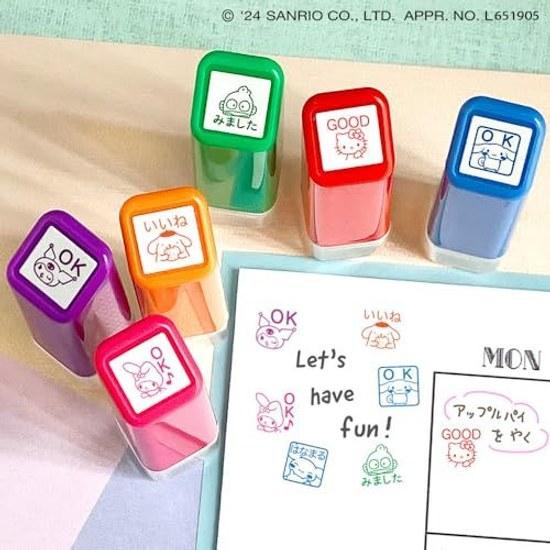 Kodomo No Kao Stamp Sanrio One Point Ink Pad Kuromi/OK