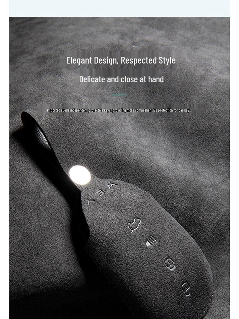 High-Grade Suede Key Case for Great Wall Weipai Blue Mountain Models 23 & 25 PHEV.