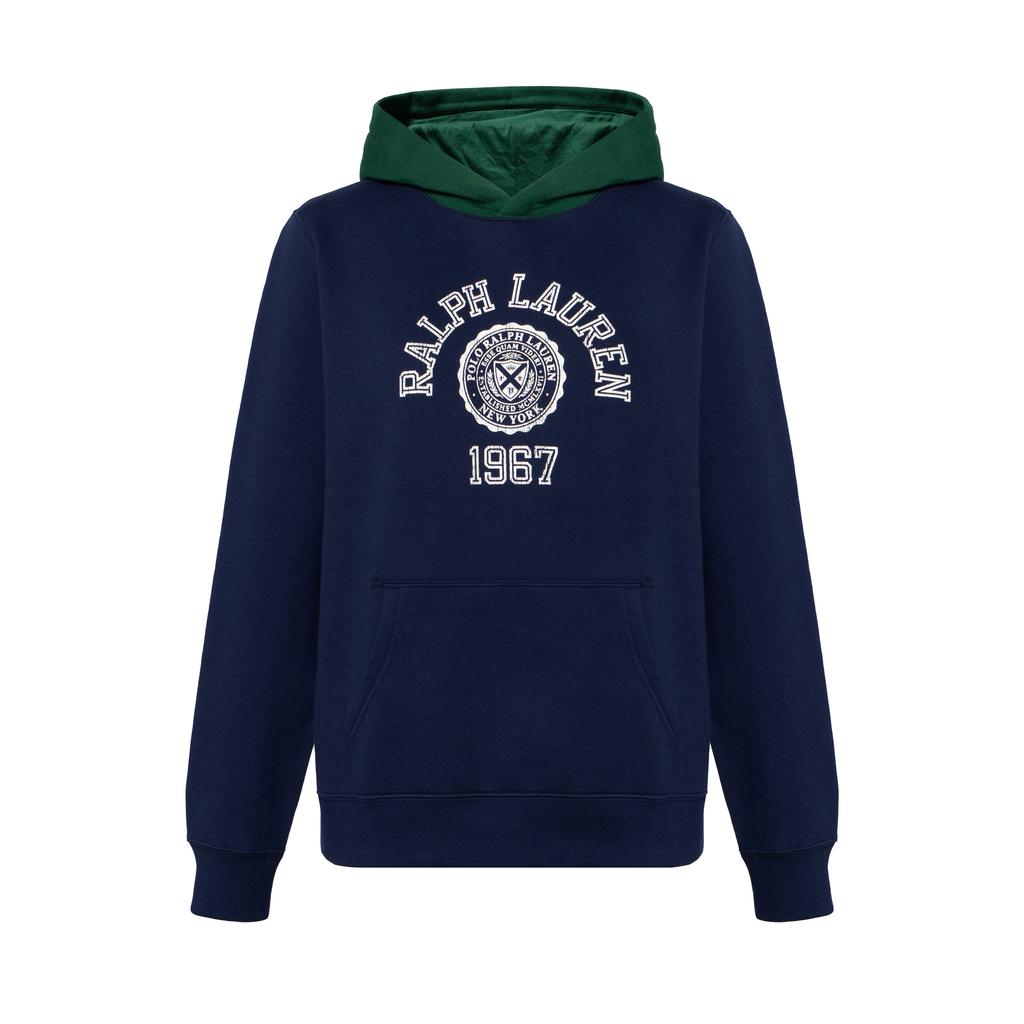 Polo Ralph Lauren Hoodie Color Block Pattern Print Long Sleeve Kids hoodies Blue 323952489-001