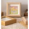 4-Inch Wooden DIY Hollow Square Photo Frame, Tabletop Picture Frame For Crafts Or Embroidery Gifts Birthday Graduation