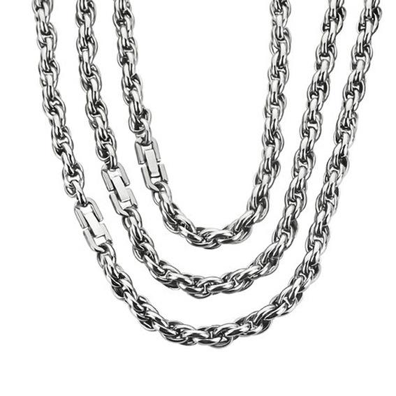 Collana in Acciaio Inossidabile a Maglia Cuban a Rombi per Uomo & Donna - Accessorio Regalo Trendy