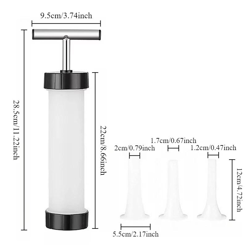 1set Sausage Filling Machine Set Meat Stuffer Filler Manual Meat Injection Sausage Tool Make Sausage Kitchen Cooking Tool