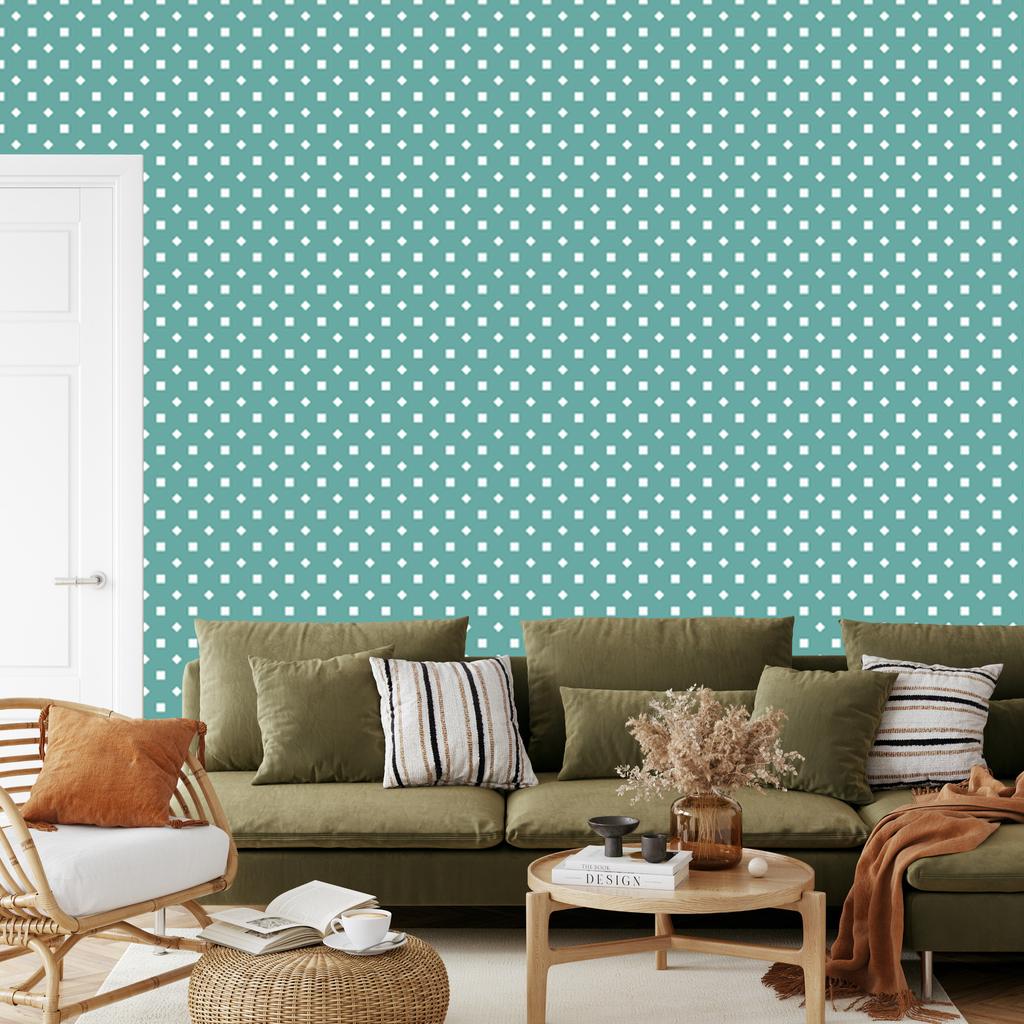Dots Wallpaper with Clear Detail, Navy Blue for Living Room and Bedroom 50x1000