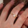 Silver Art Origin S925 Sterling Silver Adjustable Flower Ring for Women - Stylish Daily Wear & Travel Pinky Ring