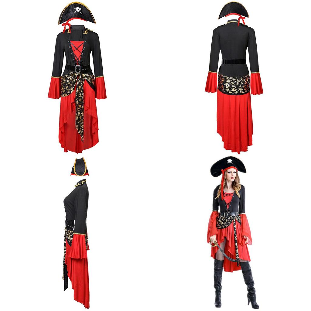 Breathable Women Adult Pirate Costume With Exquisite Workmanship For Parties