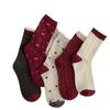 Berry Red Series'New Socks Rhombus Bow Medium Tube Socks Polka Dot Stacking Socks