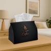 2D Flat, 1 Premium Coffee-themed Tissue Box - Coffee Steam Trace Print, Durable Fabric Material, Suitable for Kitchen, Living Room, Bedroom, and Car,