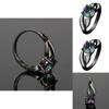 Vintage Geometric Alloy Engagement Ring With Multicolor Water Drip Stones For Gift Giving