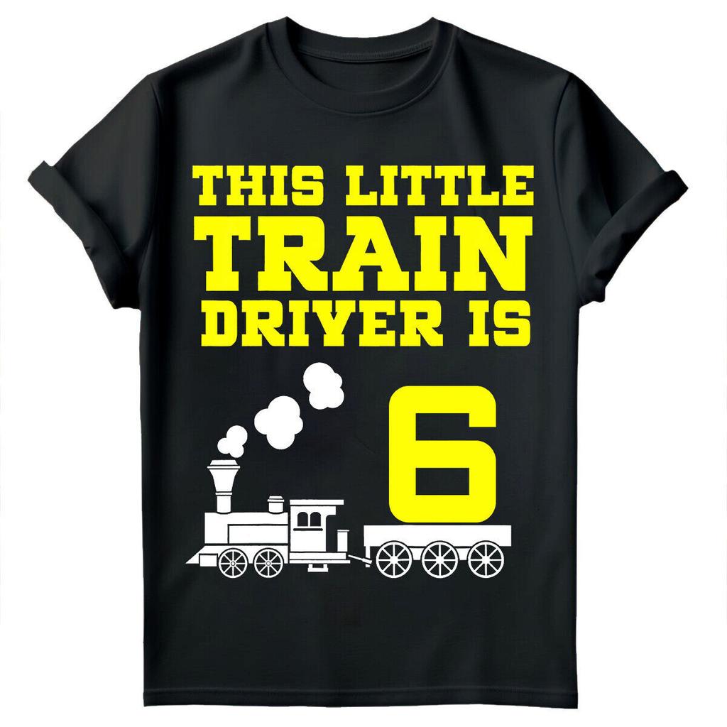 This Little Train Driver Tank Engine Personalised Birthday Gift 100% Cotton T-shirt Mens Tees Top #RL