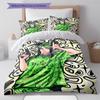 Billie Eilish Pattern Bedding,Quilt Set Quilt Cover Pillowcase Home Birthday Gift (1 * Duvet Cover + 2 * Pillowcase, Without Core)
