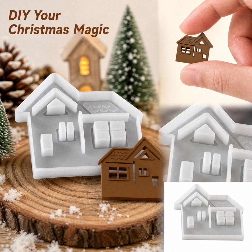 Christmas House Silicone for Crafts - DIY Resin and Baking