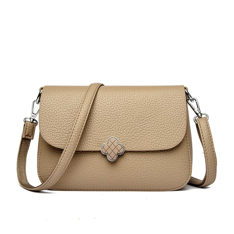 Retro Bag Women's New Fashionable Lychee Pattern Small Square Bag Single Shoulder Oblique Span Bag Versatile