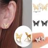 Butterfly Korean Temperament Stainless Steel Earrings - Versatile and Stylish Small Earrings for Women.
