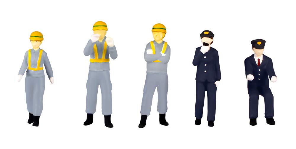 

PM Office A Super Mini Figure 10 Expert Railroad Worker Set 2 Scale PVC Painted Finished Figure MS049 1/80 1/80