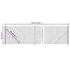 VidaXL Diamond Mesh Fence with Flange, Decorative Fence Panel, Mesh Fence, Protective Barrier 153944