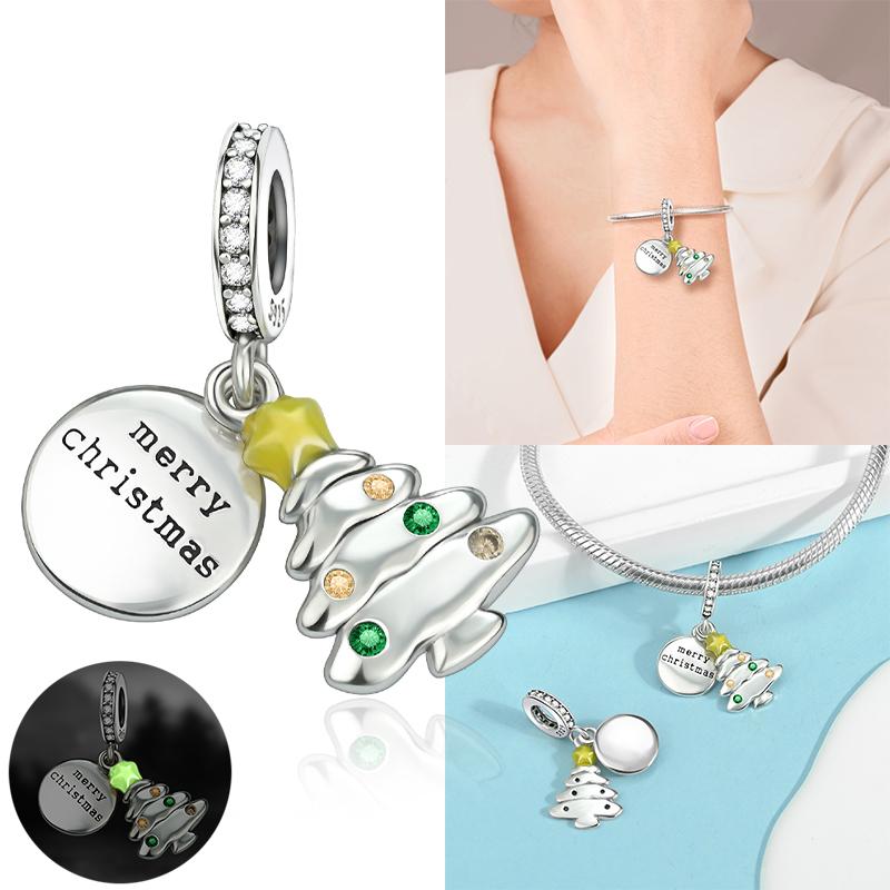 Copper Snowman Beads Christmas Bell Charms Fit 3Mm Women Bracelet Diy Accessories Christmas Gift Fine Jewelry